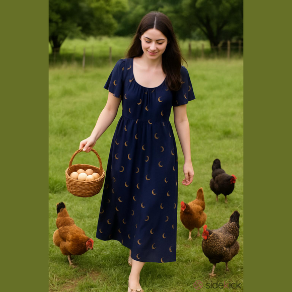 Vintage Dresses & Skirts - Vintage mumu moon dress maxi length house dress garden dress